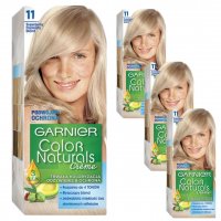 Farba do włosów Garnier Color Naturals Créme 111 Superjasny popielaty blond x 4 sztuki