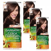 Farba do włosów Garnier Color Naturals Créme 5.12 Zimny Brąz x 4 sztuki