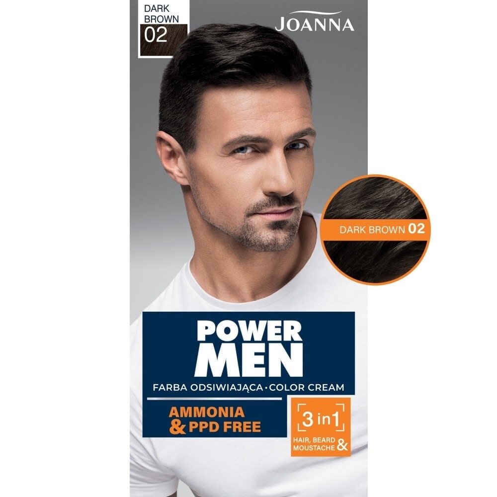Farba do włosów Joanna Power Men Color Cream  02 Dark Brown