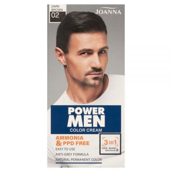 Farba do włosów Joanna Power Men Color Cream  02 Dark Brown
