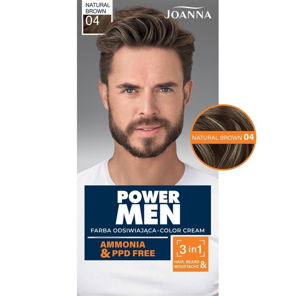Farba do włosów Joanna Power Men Color Cream 04 Natural Brown