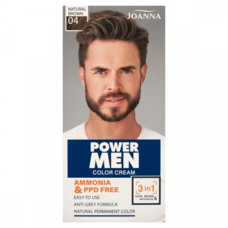 Farba do włosów Joanna Power Men Color Cream 04 Natural Brown
