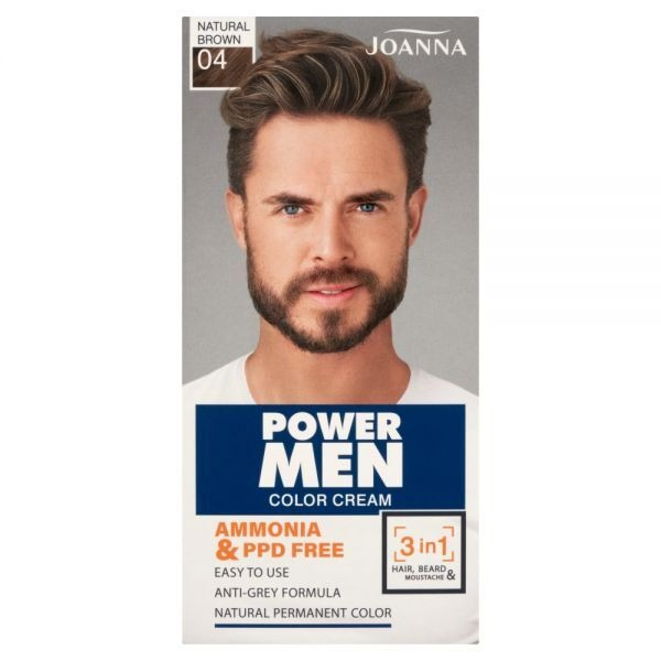 Farba do włosów Joanna Power Men Color Cream 04 Natural Brown