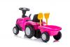 Jeździk traktor z przyczepą New Holland różowy Sun Baby J05.043.1.3