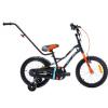 Rowerek dziecięcy 16" Tiger Bike z pchaczem czarno-pomarańczowo-turkusowy Sun Baby J03.021.1.2