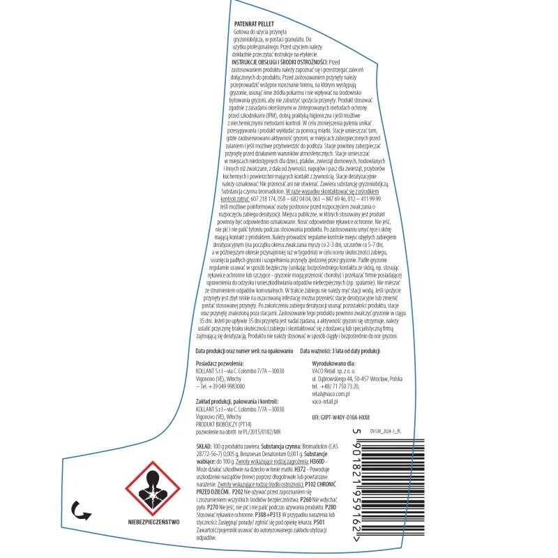 Granulat na gryzonie Vaco Profesional 1 kg