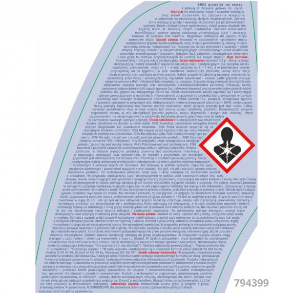 Granulat na myszy i szczury Bros 1 kg x 2 sztuki