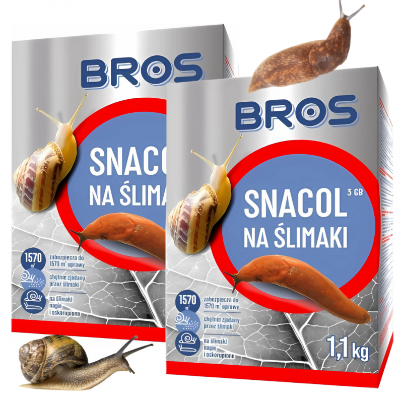 Granulat na Ślimaki Snacol 3GB 1,1kg x 2 sztuki