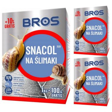 Granulat na Ślimaki Snacol 3GB 1,1kg x 3 sztuki