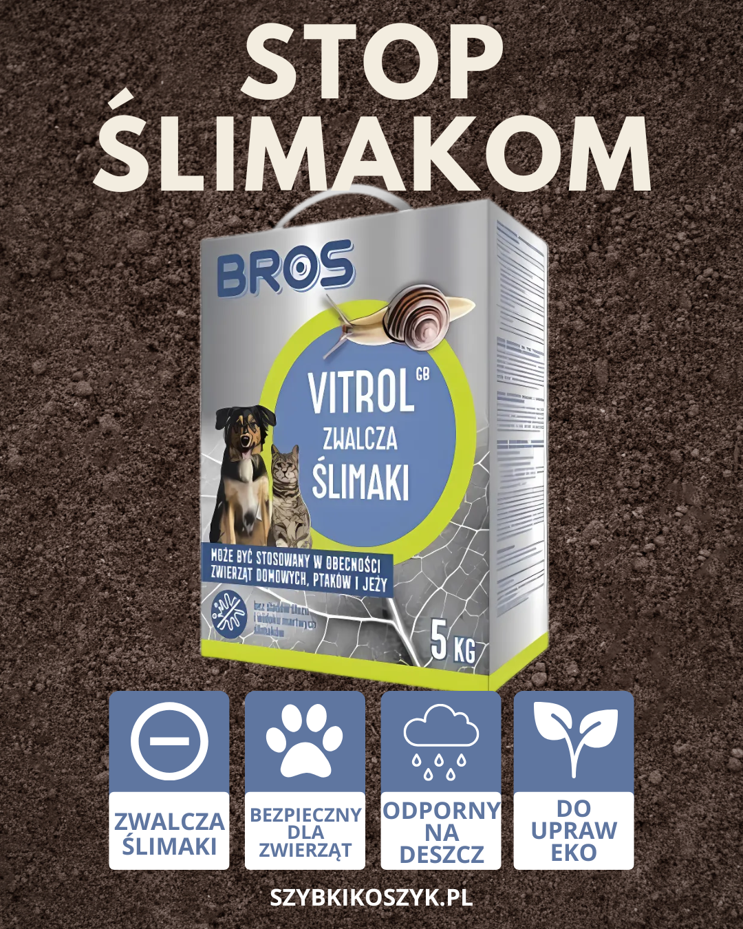 Granulat na Ślimaki Vitrol GB 5 kg