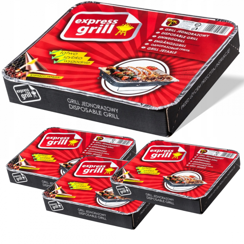 Grill jednorazowy turystyczny Express grill x 4 sztuki