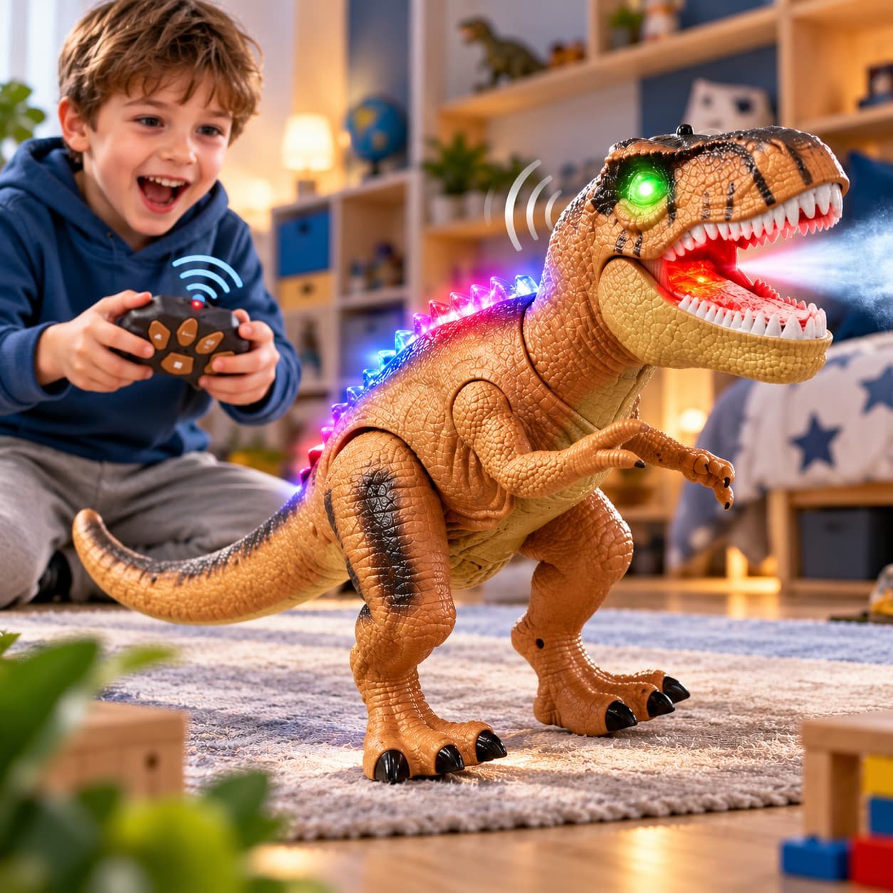 Interaktywny Dinozaur T-Rex zdalnie sterowany (brązowy)