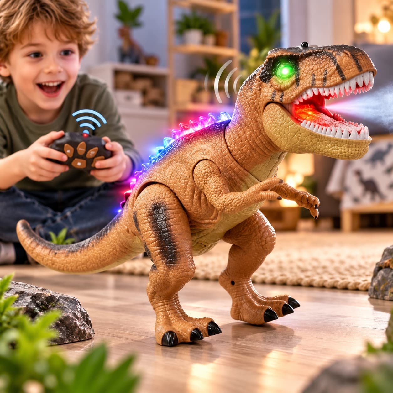 Interaktywny Dinozaur T-Rex zdalnie sterowany (brązowy)