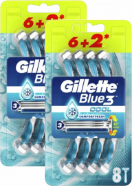 Jednorazowe maszynki do golenia Gillette Blue 3 Cool (8 sztuk) x 2 opakowania