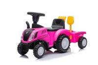 Jeździk traktor z przyczepą New Holland różowy Sun Baby J05.043.1.3