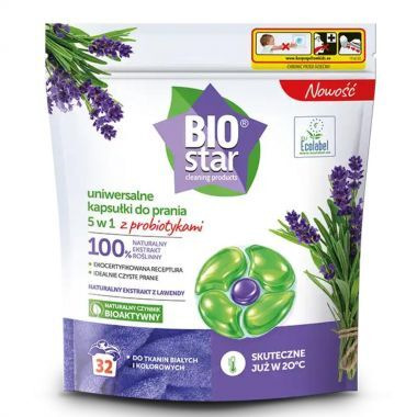 Kapsułki do prania BIOstar cleaning products uniwersalne 5 w 1 z probiotykami (32 sztuki)
