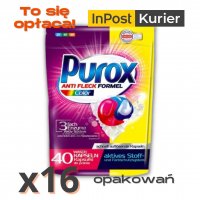Kapsułki do prania Purox Color (40 sztuk) x 16 opakowań