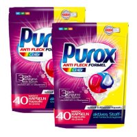 Kapsułki do prania Purox Color (40 sztuk) x 2 opakowania