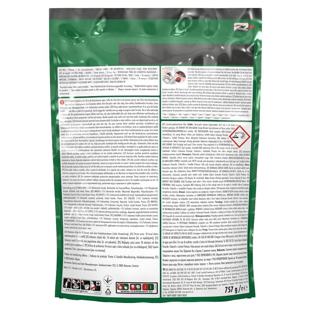 Kapsułki do zmywarki Fairy Original All in One lemon (56 sztuk)