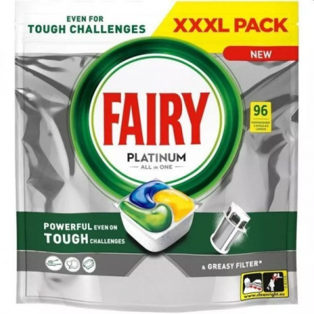 Kapsułki do zmywarki Fairy Platinum All In One Lemon (96 sztuk)