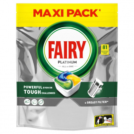 Kapsułki do zmywarki Fairy Platinum Cytryna All In One (81 sztuk)