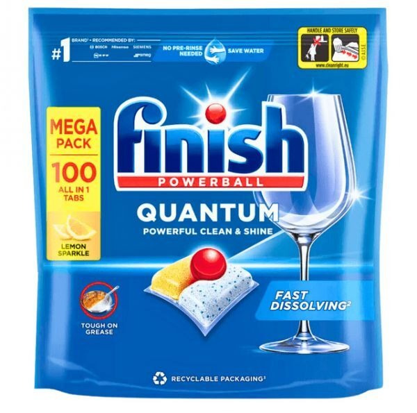 Kapsułki do zmywarki Finish Quantum Lemon 1040 g (100 sztuk)