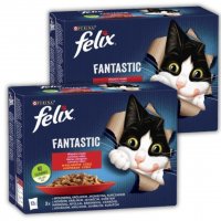 Karma dla kota Felix Fantastic wiejskie smaki w galaretce 1,02 kg (12 x 85 g) x 2 opakowania