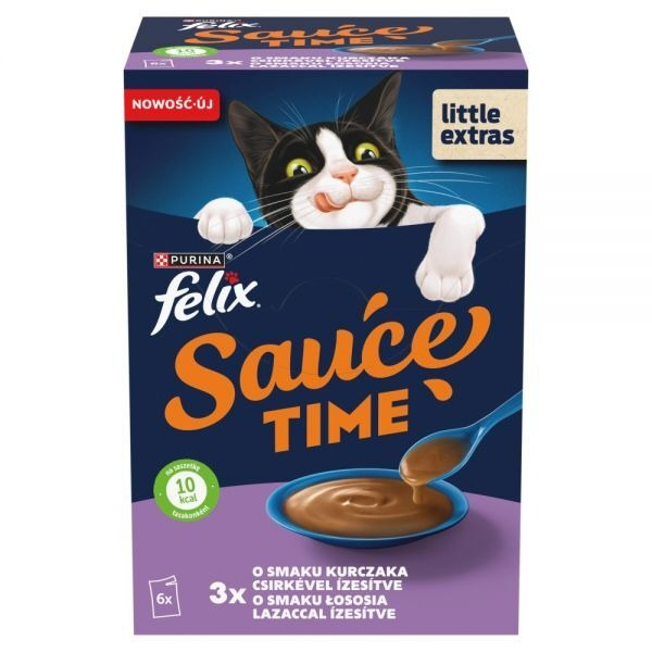 Karma dla kota Felix Sauce Time mix smaków 8 x (6 x 40 g)