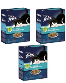 Karma dla kota Felix Seaside Sensations z łososiem i z warzywami 1 kg x 3 sztuki