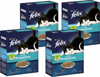 Karma dla kota Felix Seaside Sensations z łososiem i z warzywami 1 kg x 4 sztuki