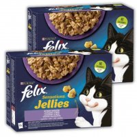 Karma dla kota Felix Sensations Jellies mix smaków w galaretce 1,02 kg (12 x 85 g) x 2 opakowania
