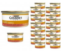 Karma dla kota Gourmet Gold casserole z kaczką i indykiem w sosie 85 g (24 sztuki)