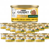 Karma dla kota Gourmet Gold kawałki w smakowitym sosie z kurczakiem 85 g (12 sztuk) x 2 opakowania