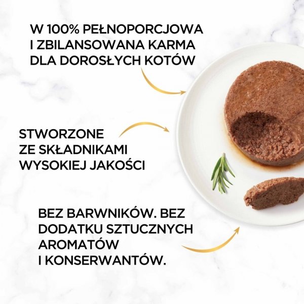 Karma dla kota Gourmet Gold mus z wołowiną 85 g (12 sztuk)