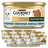 Karma dla kota Gourmet Gold z rybą 85 g (12 sztuk)