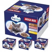 Karma dla kota PreVital Mega Box 100 g (24 sztuki) x 4 opakowania