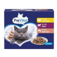 Karma dla kota PreVital mix smaków saszetka (12x100 g)