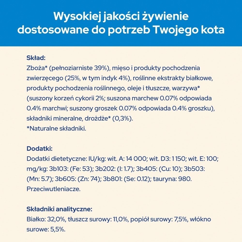 Karma dla kota Purina Cat Chow 3in1 z Indykiem 16,5 kg