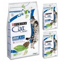 Karma dla kota Purina Cat Chow 3w1 bogata w indyka 1,5 kg x 3 sztuki