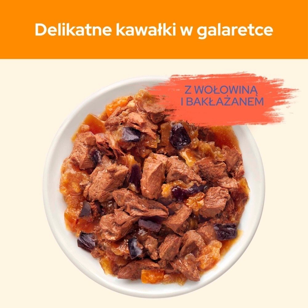 Karma dla kota Purina Cat Chow Adult dorosłych z wołowiną i bakłażanem w galaretce 85 g (26 sztuk)