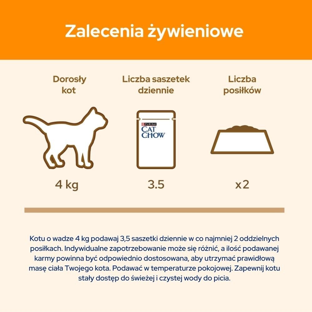 Karma dla kota Purina Cat Chow Adult dorosłych z wołowiną i bakłażanem w galaretce 85 g (26 sztuk)