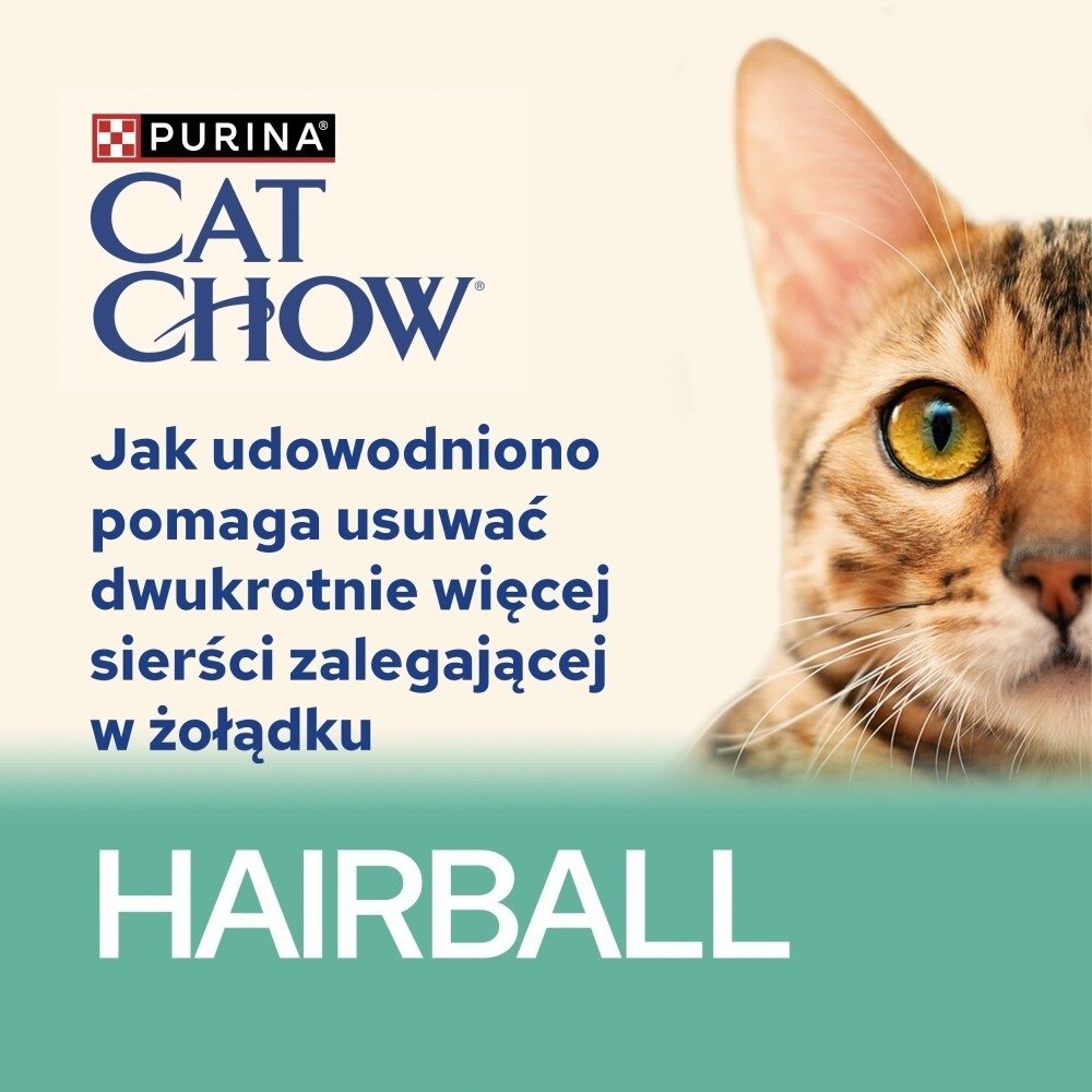 Karma dla kota Purina Cat Chow Hairball Control Mokra z kurczakiem i zieloną fasolką w sosie 85 g (24 sztuki)