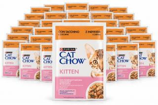 Karma dla kota Purina Cat Chow z indykiem i cukinią w galaretce 85 g (26 sztuk)