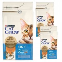 Karma dla kota Purina Pro Plan Cat Chow 3 in 1 z indykiem 1,5 kg x 3 sztuki