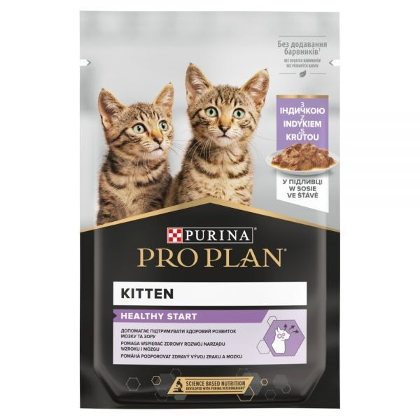 Karma dla kota Purina Pro Plan Kitten Health Start z indykiem w sosie 85 g (24 sztuki)