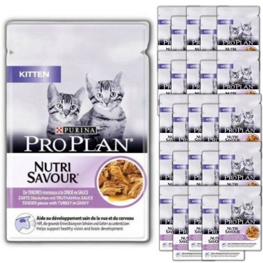 Karma dla kota Purina Pro Plan Nutri Savour z indykiem 85 g (26 sztuk)