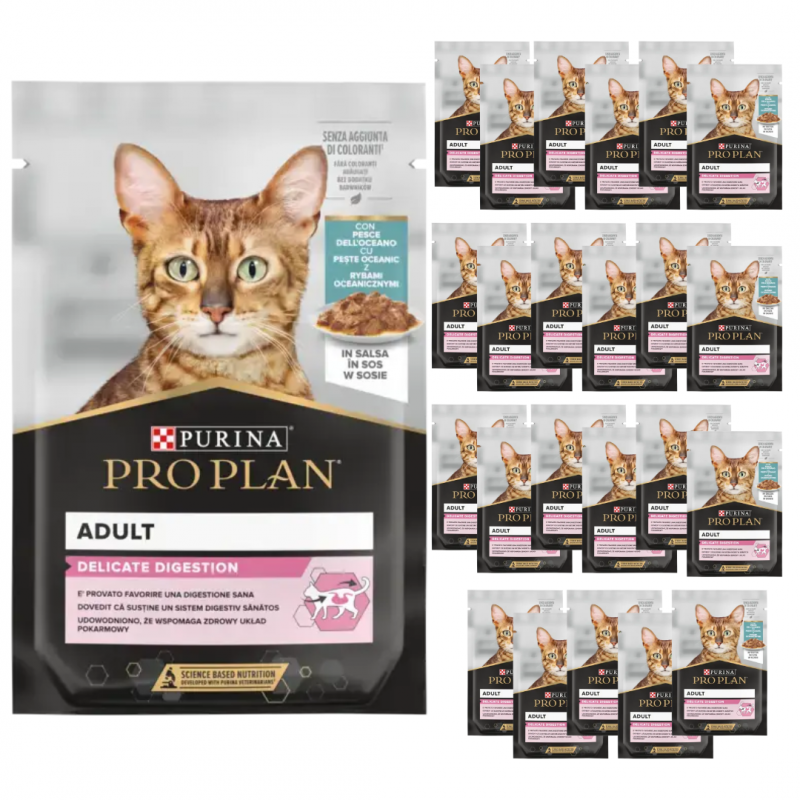 Karma dla kota Purina Pro Plan Nutri Savour z rybą oceaniczną delicate 85 g (24 sztuki)