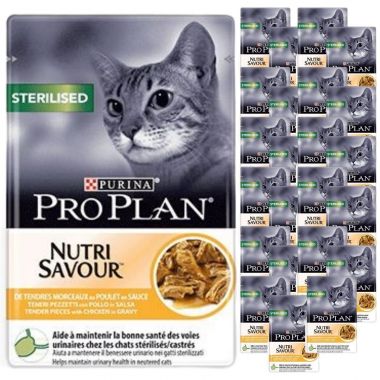 Karma dla kota Purina Pro Plan Sterilised Nutri Savour z kurczakiem 85 g (24 sztuki)