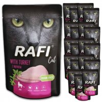 Karma dla kota Rafi Cat Adult z indykiem 100 g x 20 sztuk