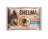 Karma dla kota Shelma łosoś,dorsz (4 x 85g)
